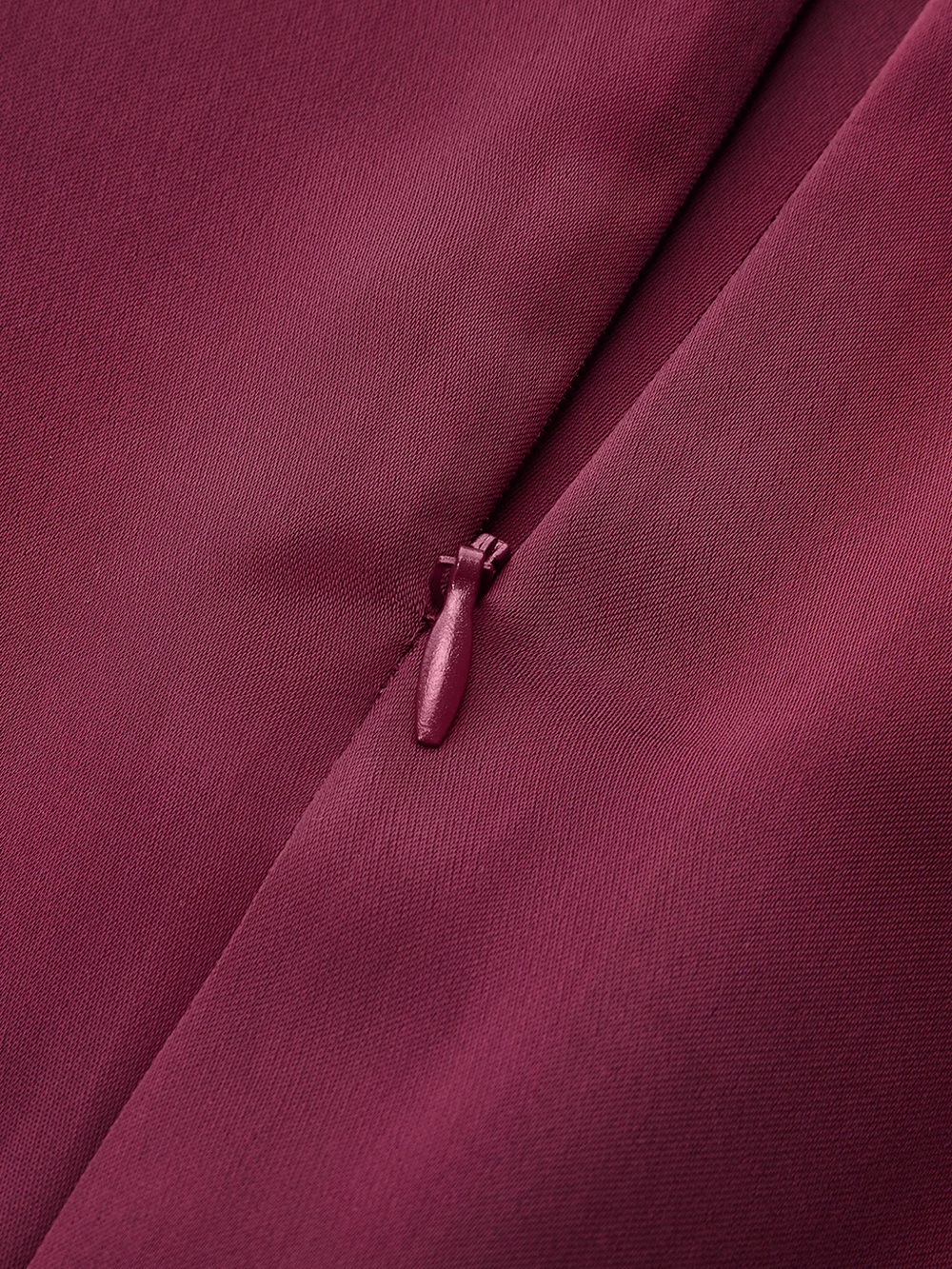 203 Draped Satin Mock Neck Blouse with Tie - Picture 4 of 4